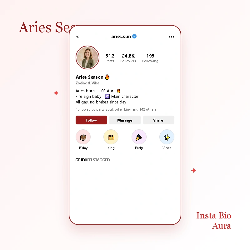 Zodiac Sign Birthday Bio for Instagram