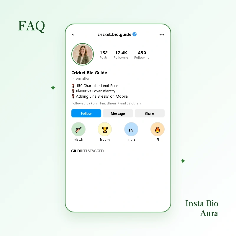 Frequently Asked Questions Cricket Bio for Instagram