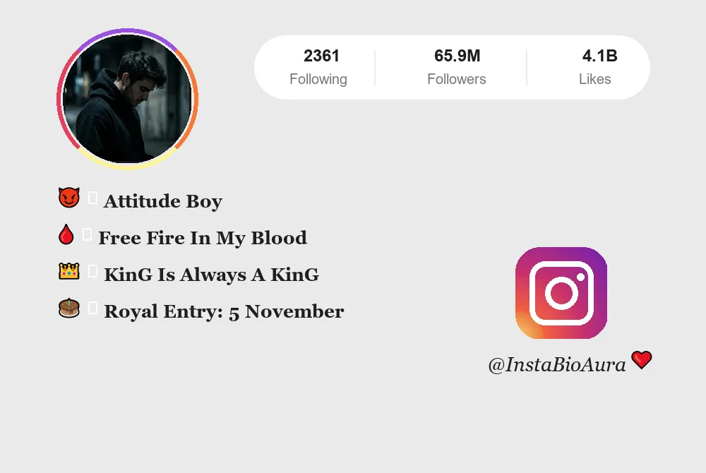 Ff Attitude Instagram Bio | InstaBioAura Instagram Bios