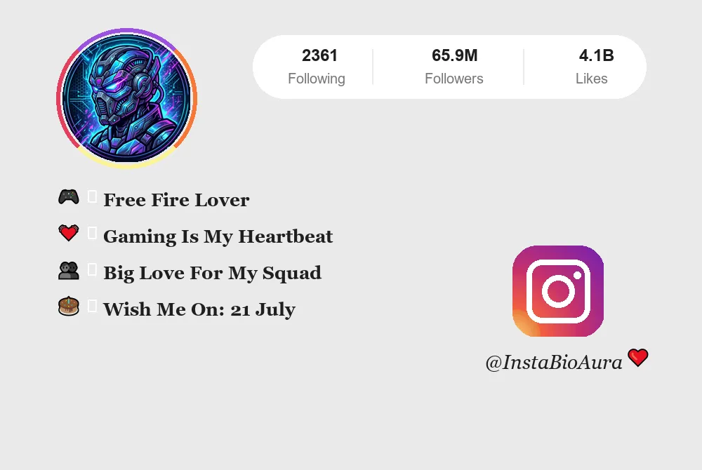 Ff Lover Instagram Bio | InstaBioAura Instagram Bios