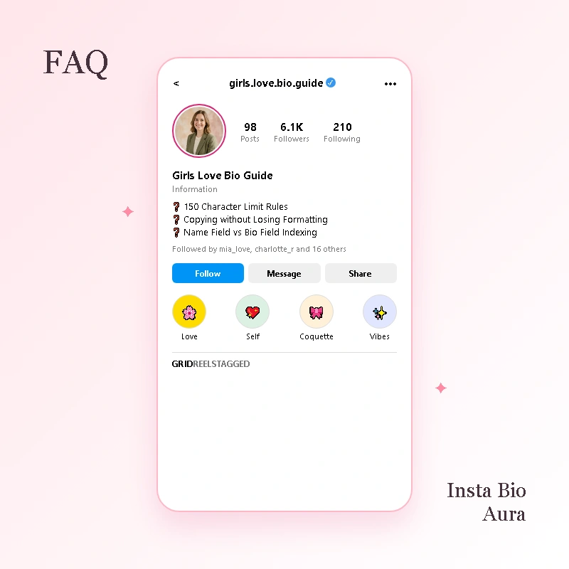 FAQ Girls Love Bios for Instagram