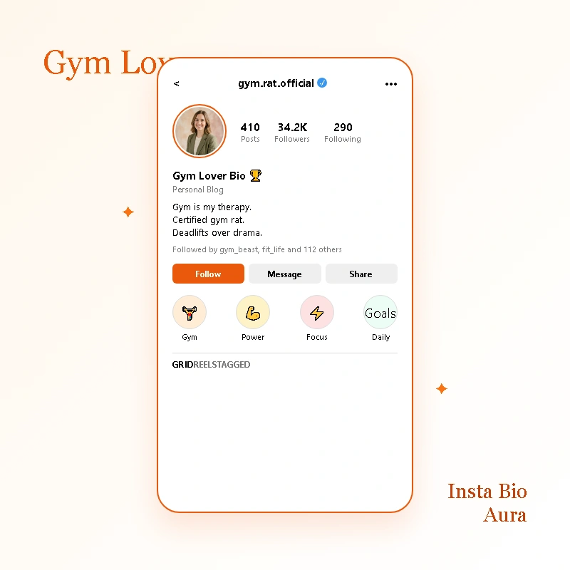 Gym Lover and Beginner Instagram Bios