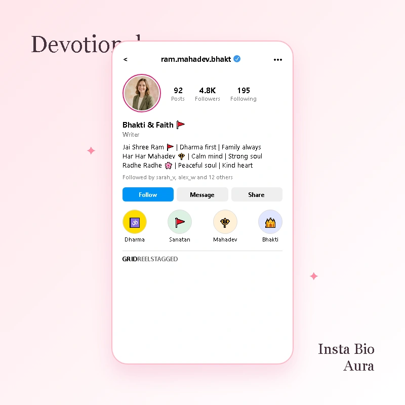 Devotional Phrases for Hindu Instagram Bio