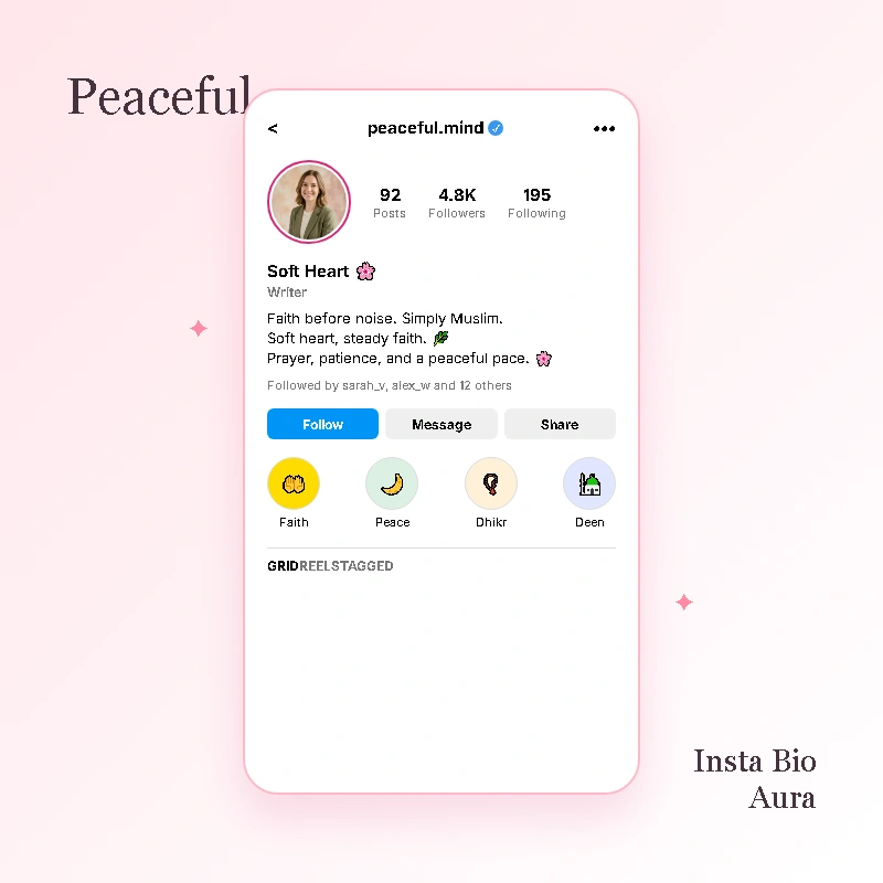 Islamic Instagram Bio Tone Suitable for Profile