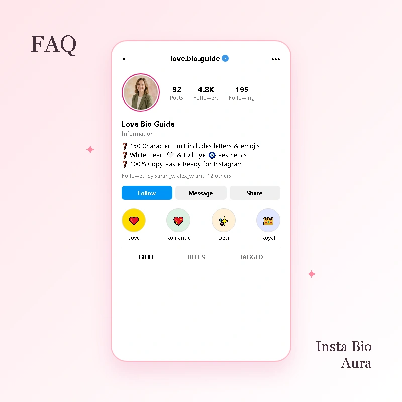 FAQ Love Bio for Instagram