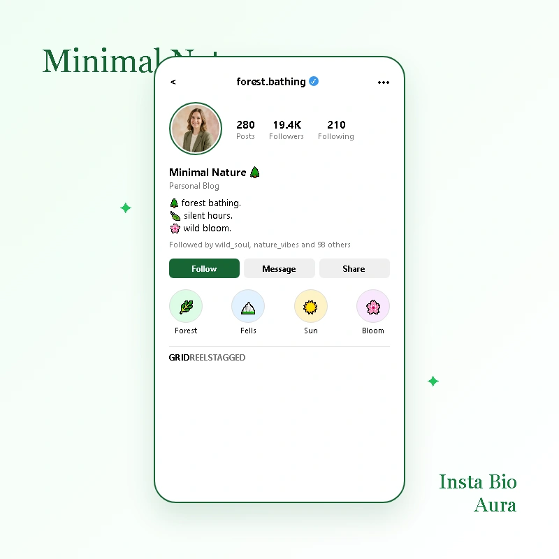 How to Create Minimalist Nature Instagram Bio