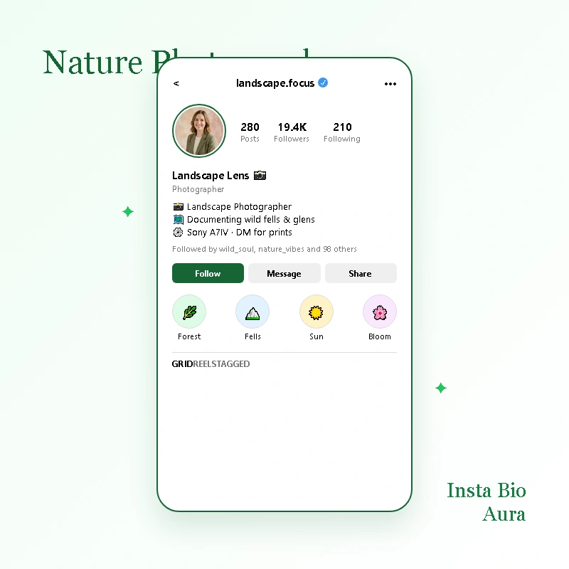Nature Photographer Instagram Bio Guide