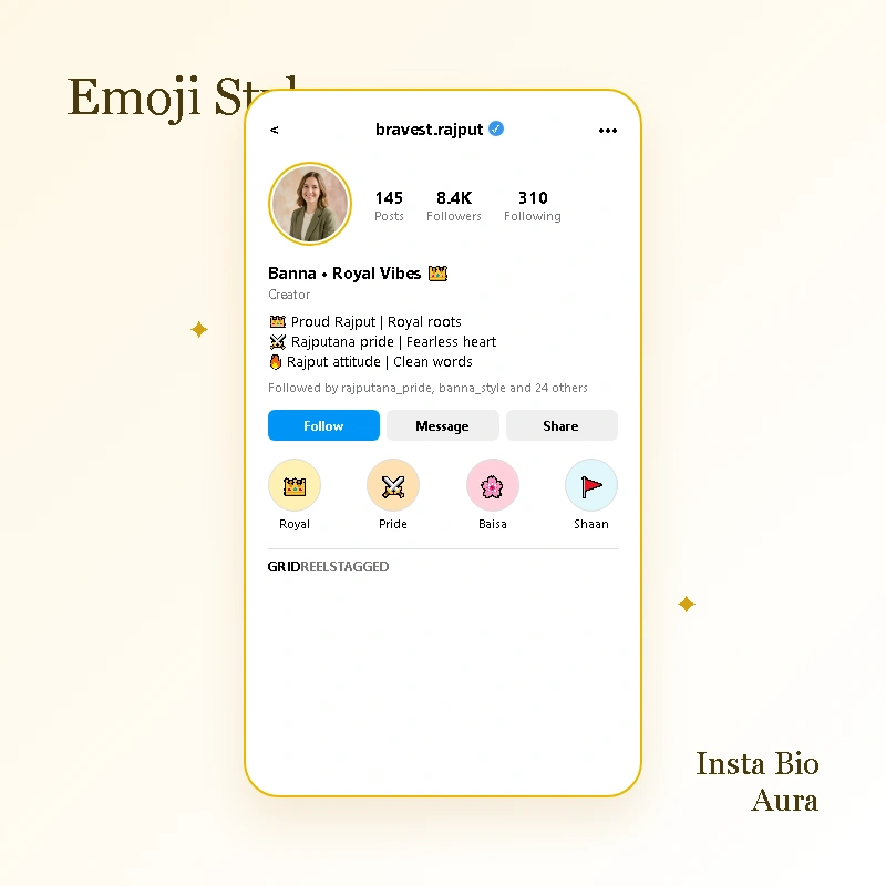 Should your Rajput bio use emojis symbols line breaks or stylish fonts