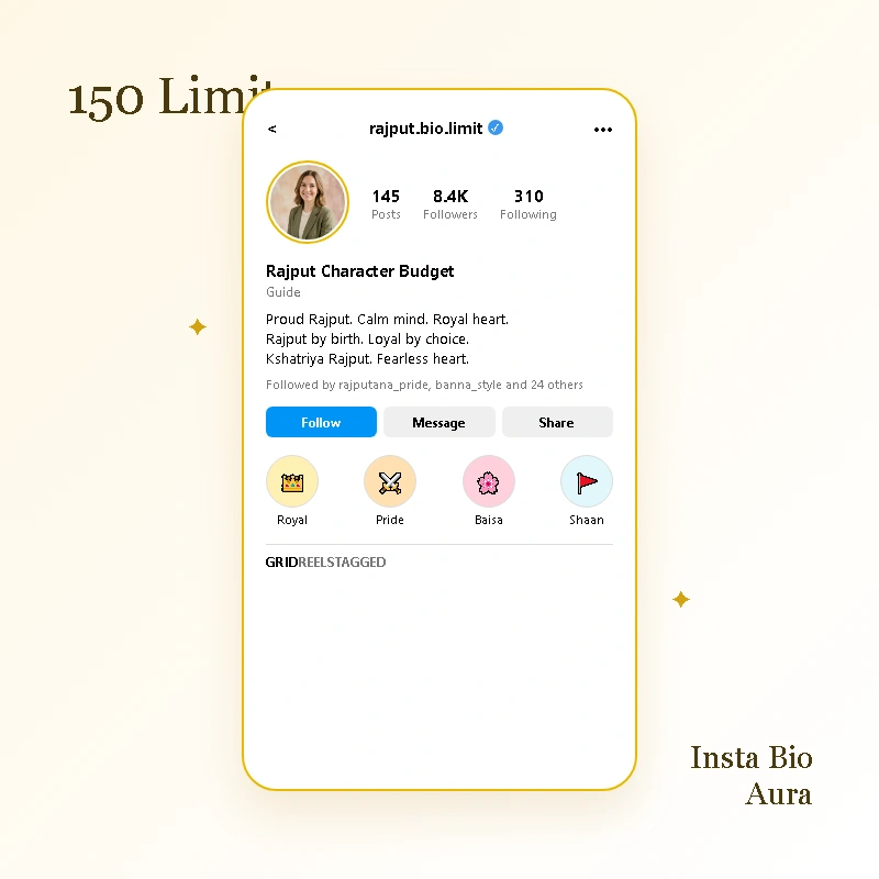 Will your Rajput bio fit Instagram 150 character limit