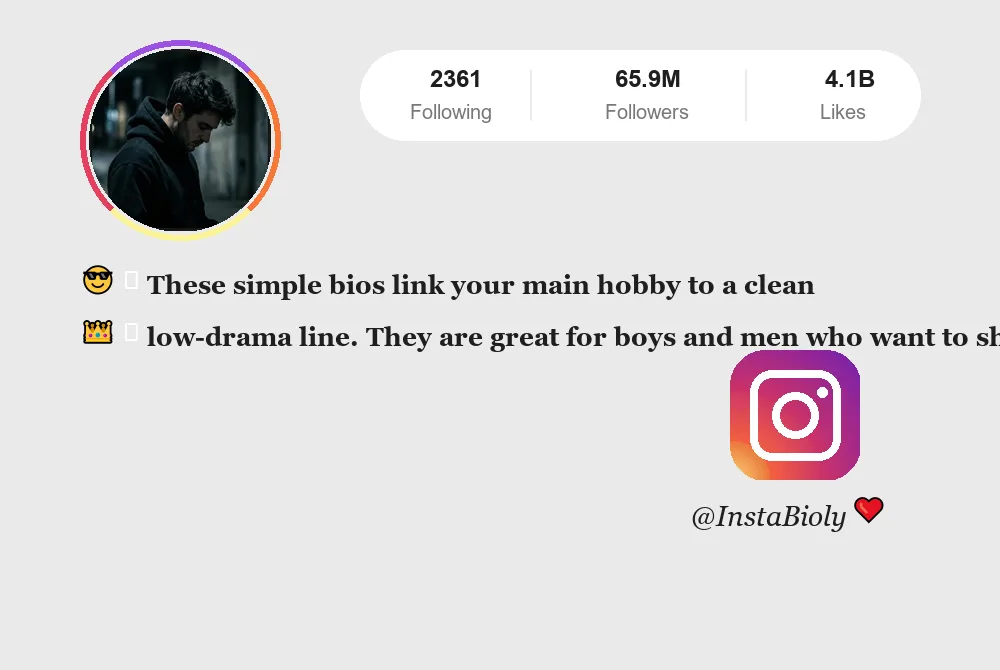 Simple Instagram Bio for Boys | Clean & Short Profile Ideas