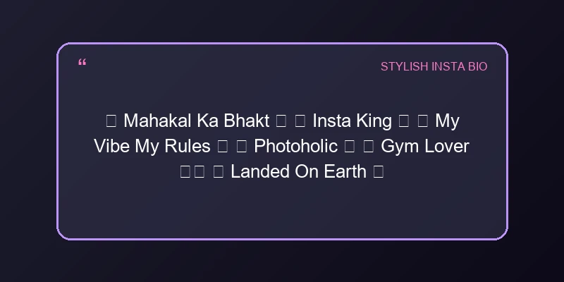 Stylish Instagram Bio For Boys Bio Card 9 | InstaBioAura Instagram Bios