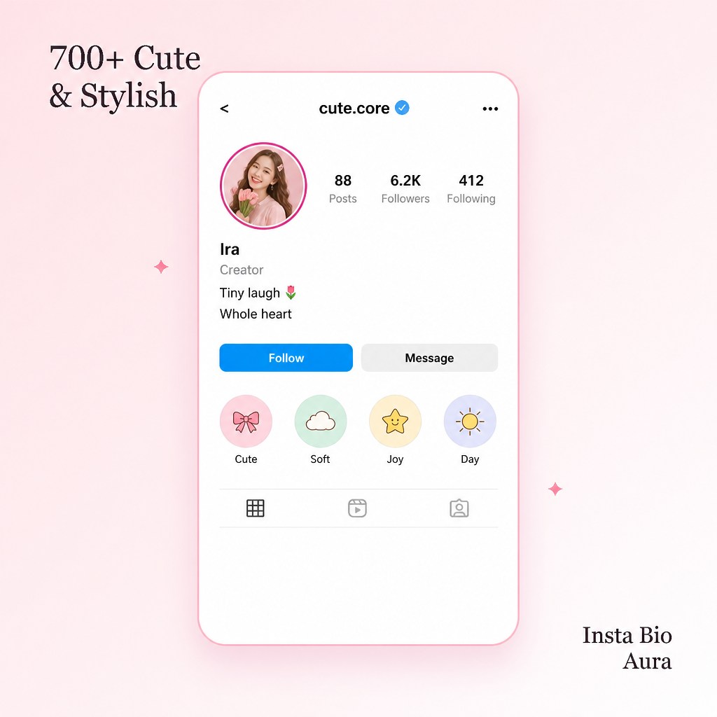 700+ cute and stylish 2-line Instagram bios for girls