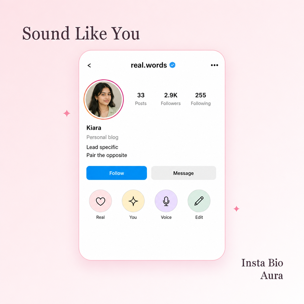 How to make your 2-line Instagram bio sound like you