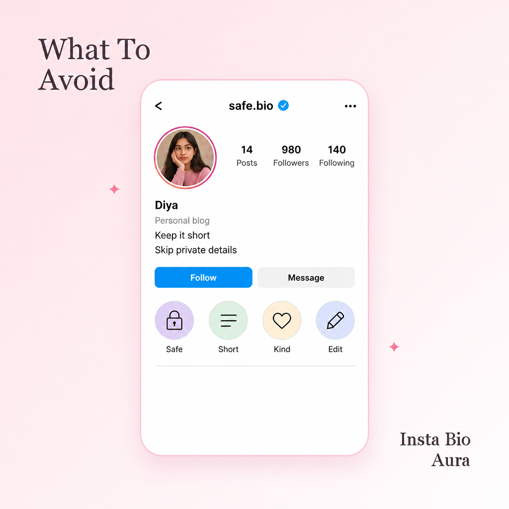 What to avoid in a girl Instagram bio for safety
