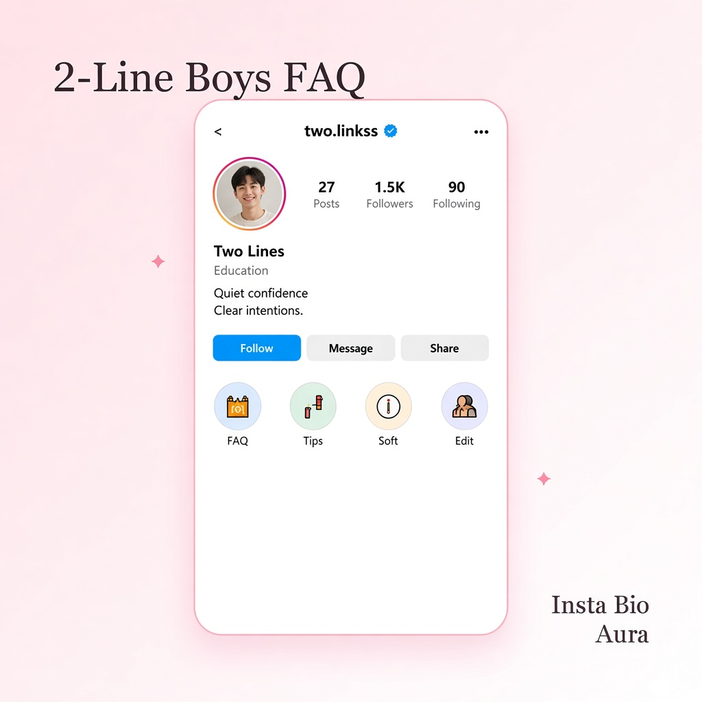 FAQ about 2-line Instagram bios for boys copy paste and emojis