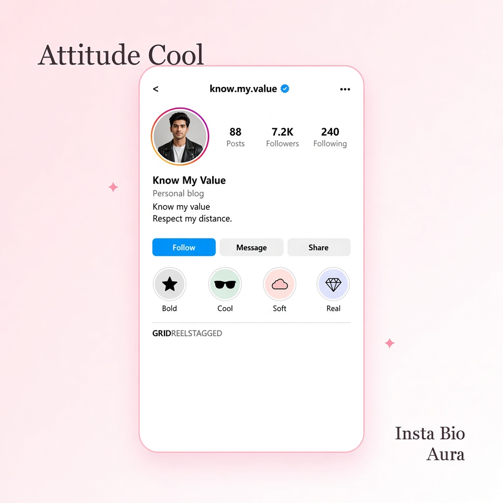 Attitude and cool 2-line Instagram bios for boys