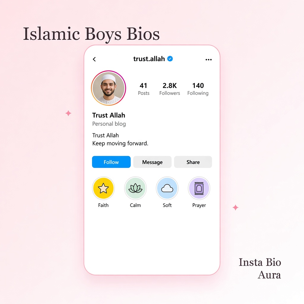 Islamic and Muslim 2-line Instagram bios for boys