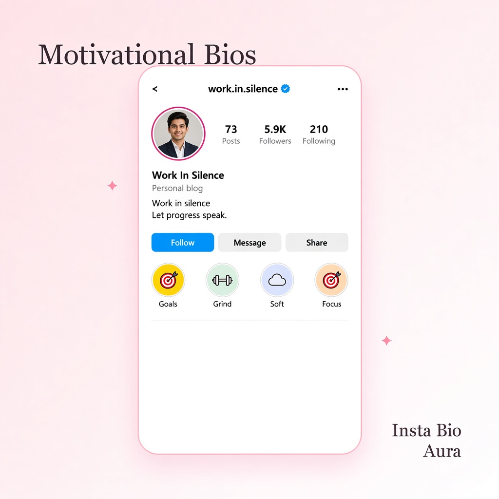 Motivational 2-line Instagram bios for boys discipline focused