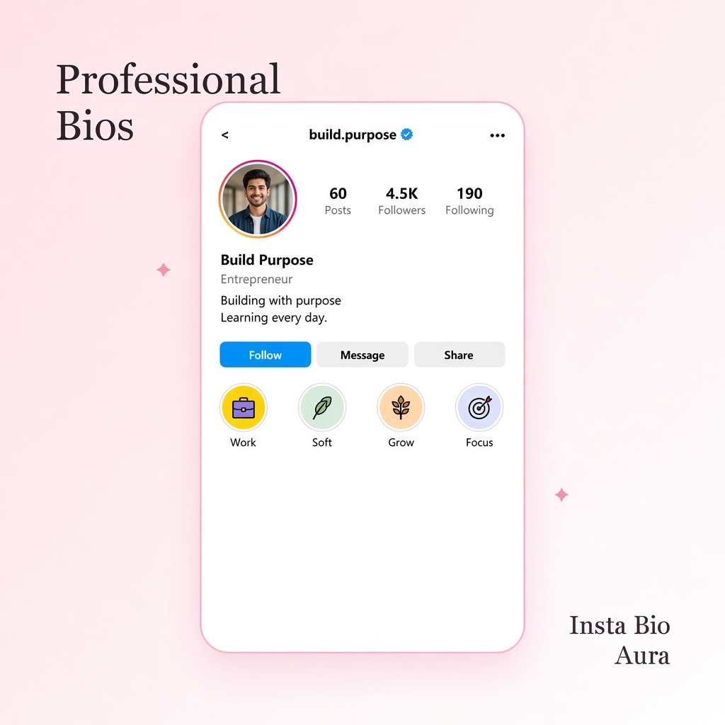 Professional 2-line Instagram bios for boys creators and career