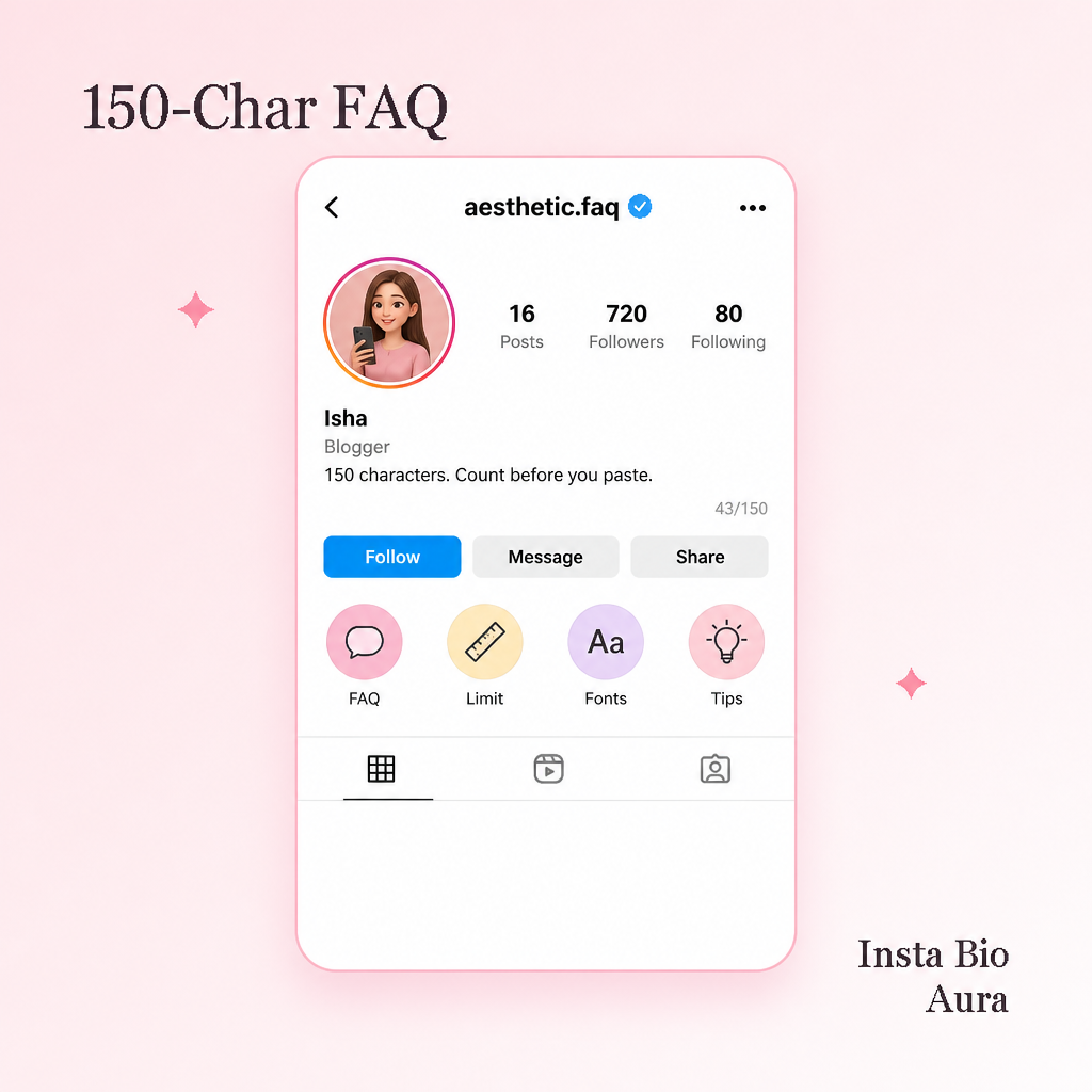 FAQ about aesthetic bio for Instagram fonts boxes character limit and search