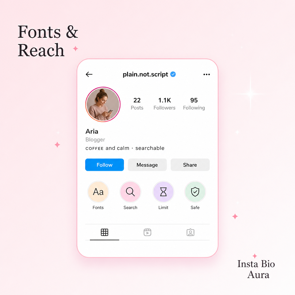 Do aesthetic fonts hurt Instagram search and cut off your 150 character bio
