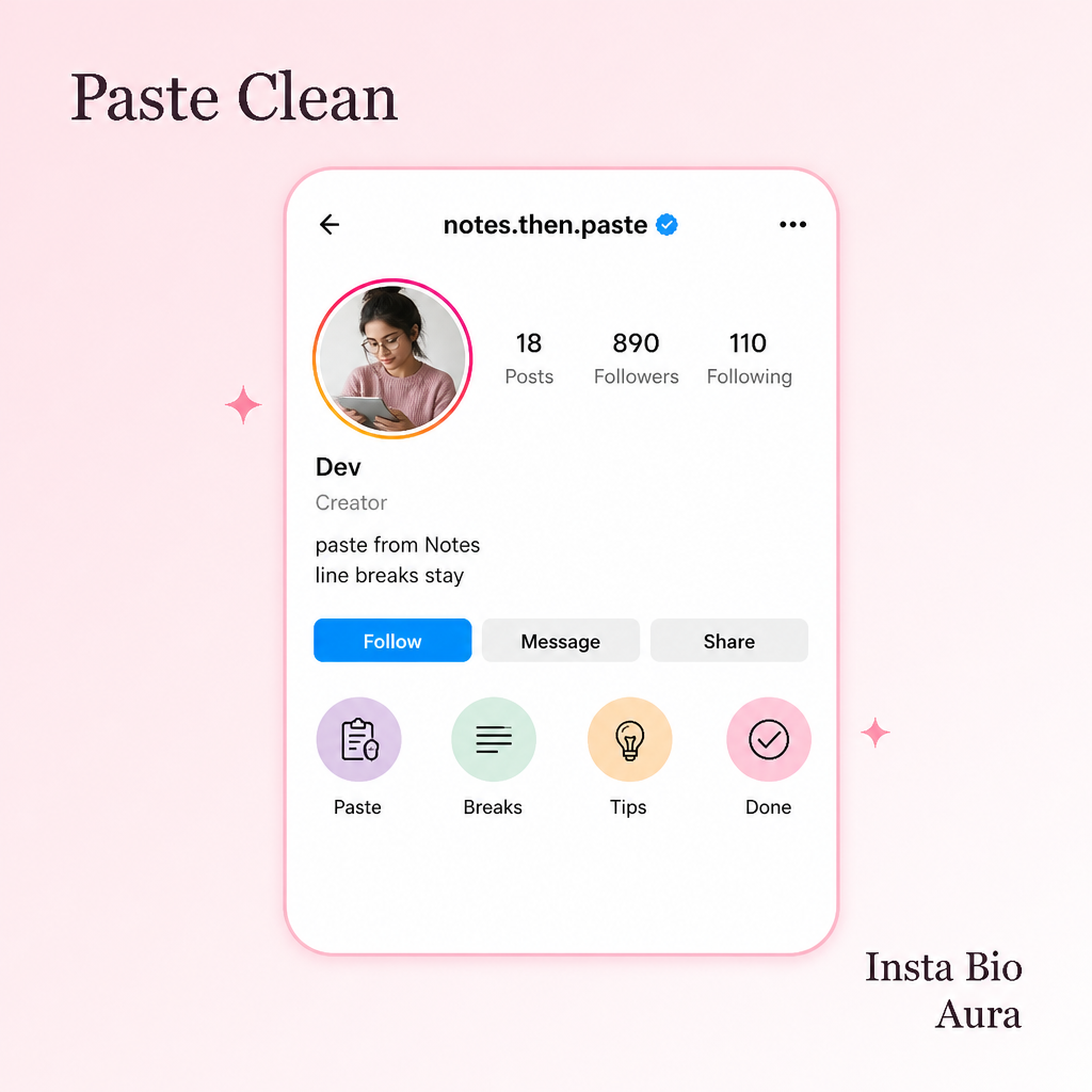 How to paste an aesthetic Instagram bio without losing line breaks on Android and iPhone