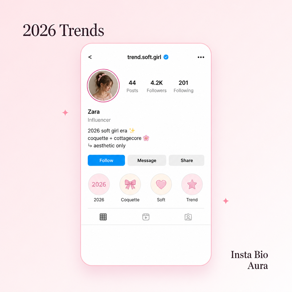 Best aesthetic Instagram bio trends for girls in 2026 — soft girl and dark academia