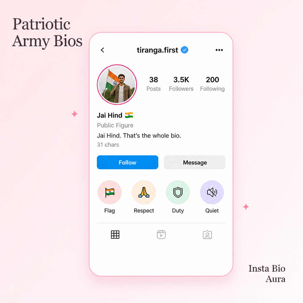 How to choose the best Indian Army bio for Instagram by mood and language