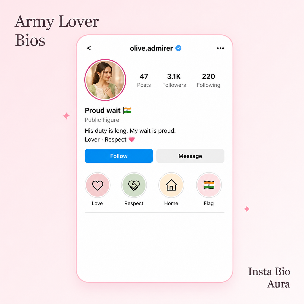 Attitude and fighter style army Instagram bios that respect the forces