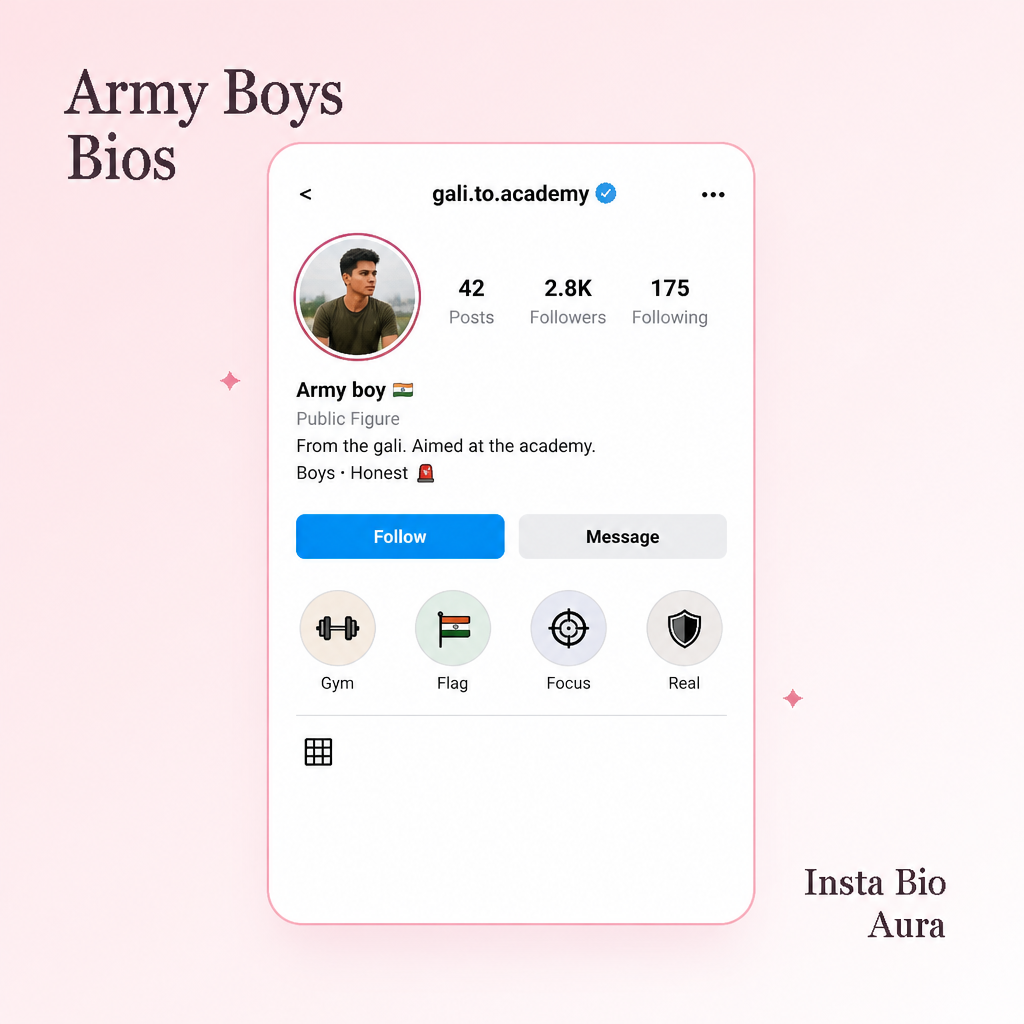 Instagram bio for army boys — proud and attitude copy-paste lines