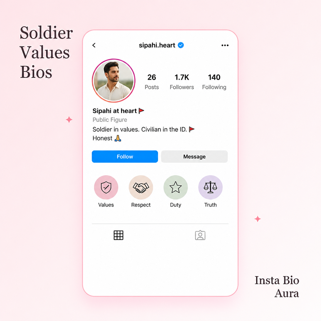 Army bio for Instagram in Hindi and Hinglish Devanagari lines