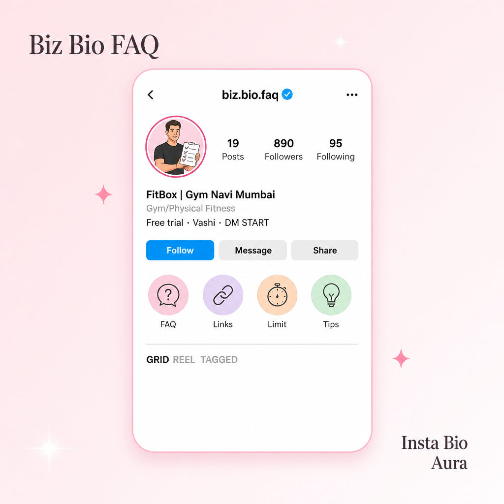 FAQ about business bio for Instagram character limit links and WhatsApp CTA