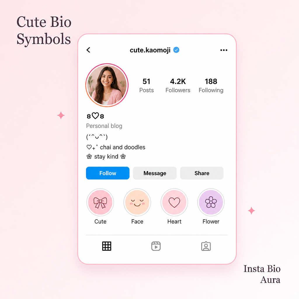 Cute symbols for Instagram bio