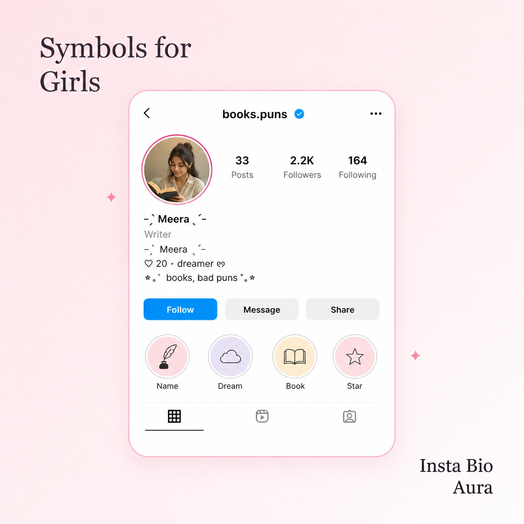 Instagram bio symbols for girls