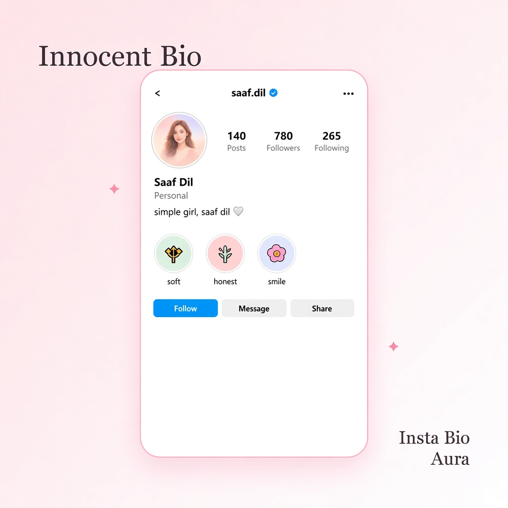 Innocent bio for Instagram bholi soft Hindi English