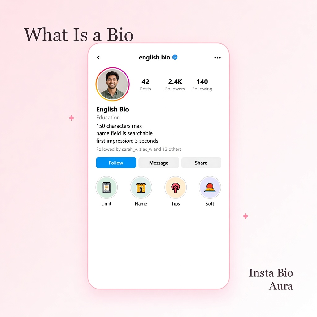 What an Instagram bio is and the 150 character English bio rules