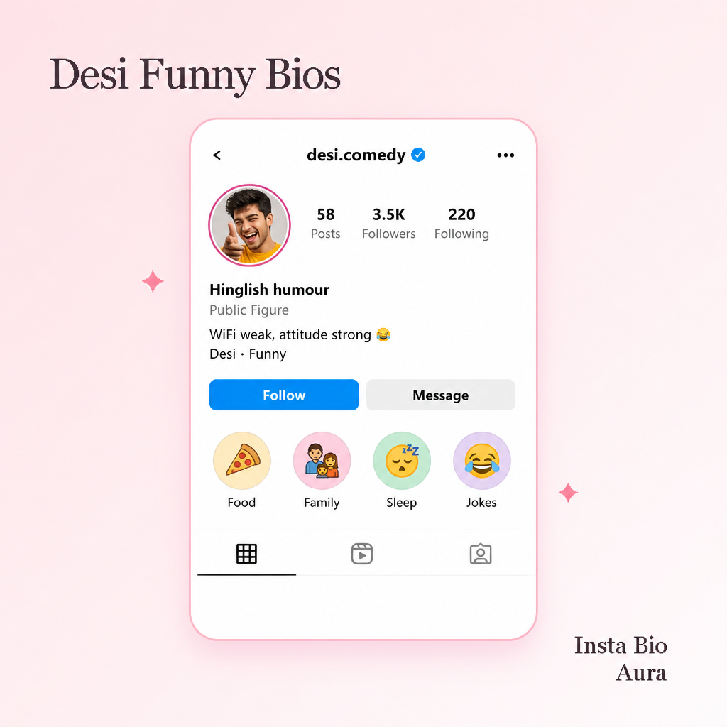 Humour style guide for choosing a funny Instagram bio by profile tone