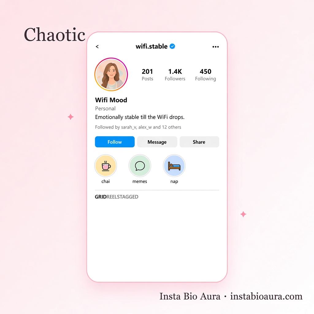 Relatable chaotic desi funny bios for girls