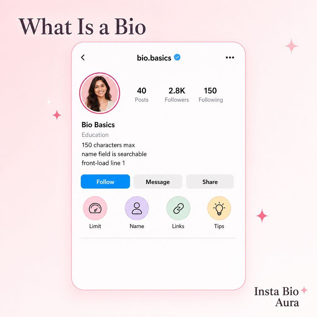 What an Instagram bio is and the 150 character profile rules