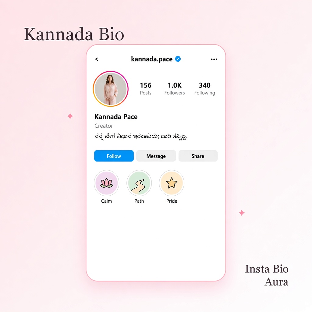 Kannada attitude Instagram bio style picker 12 options
