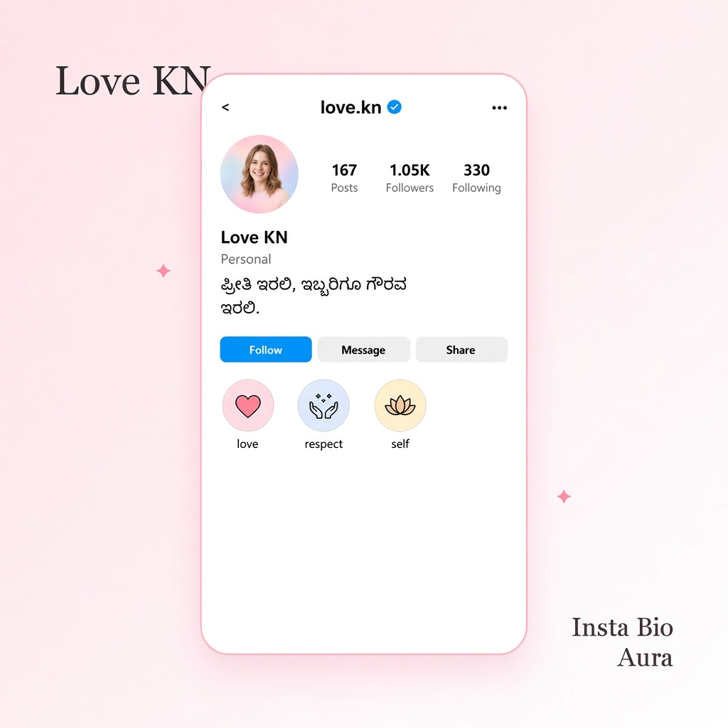 Kannada love and self respect bios