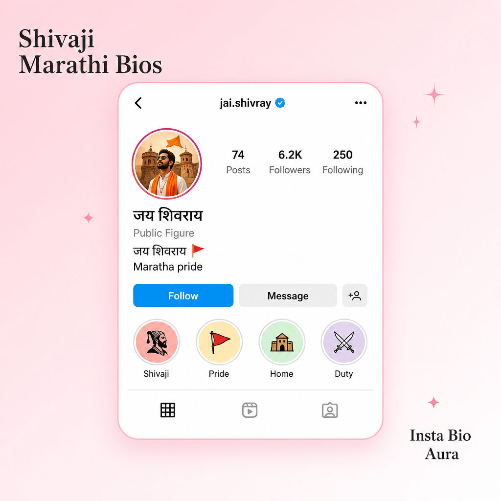 Phone keyboard typing Marathi Devanagari for an Instagram bio field