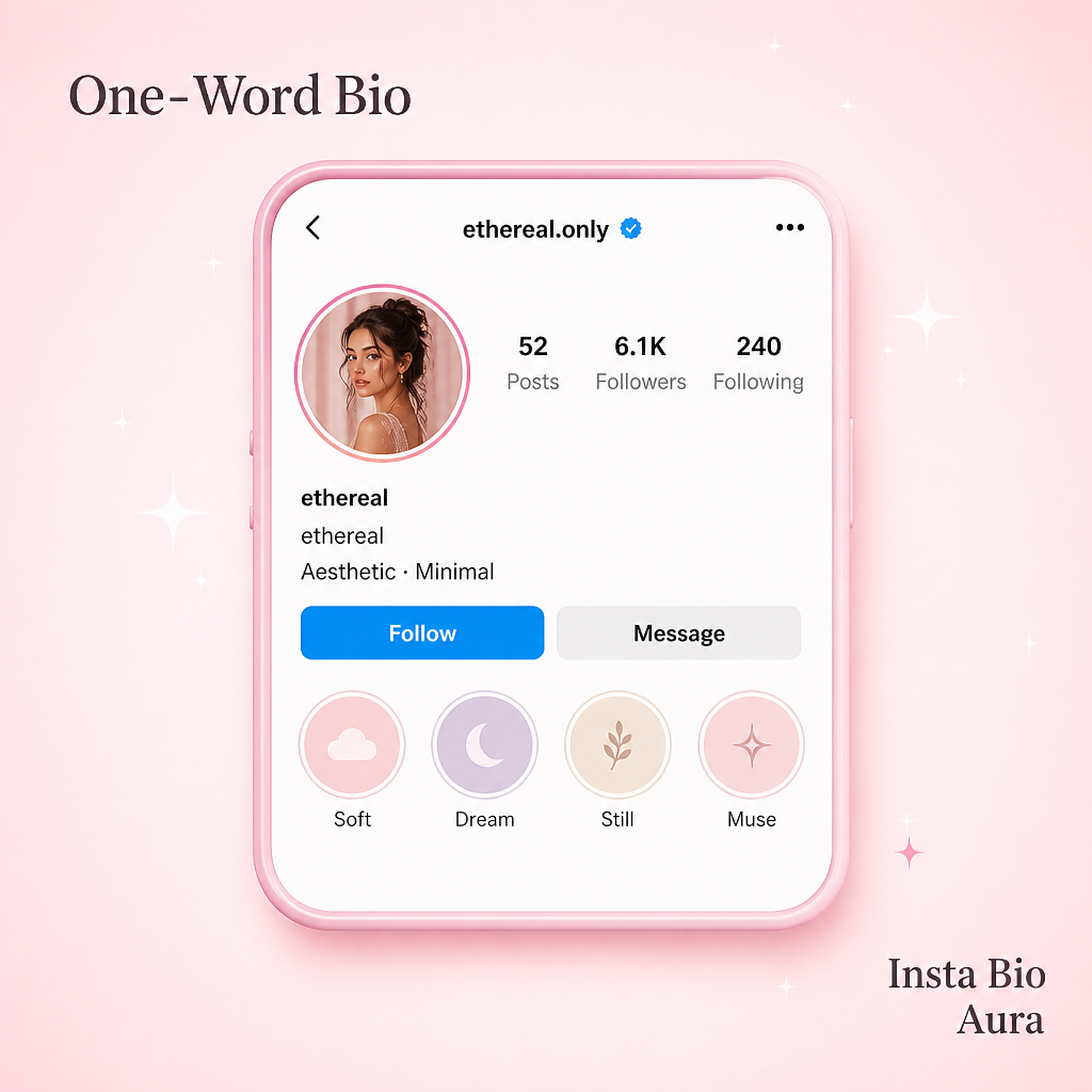Popular aesthetic one word bio for Instagram archetypes preview