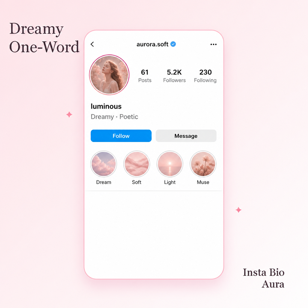 Best one-word Instagram bios by aesthetic archetype overview