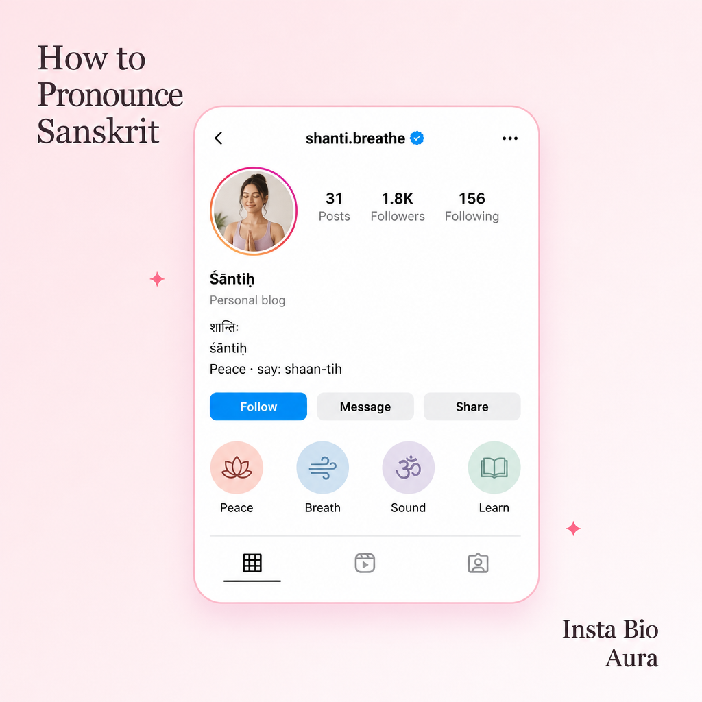 How to Pronounce a Sanskrit Bio — shantih Peace