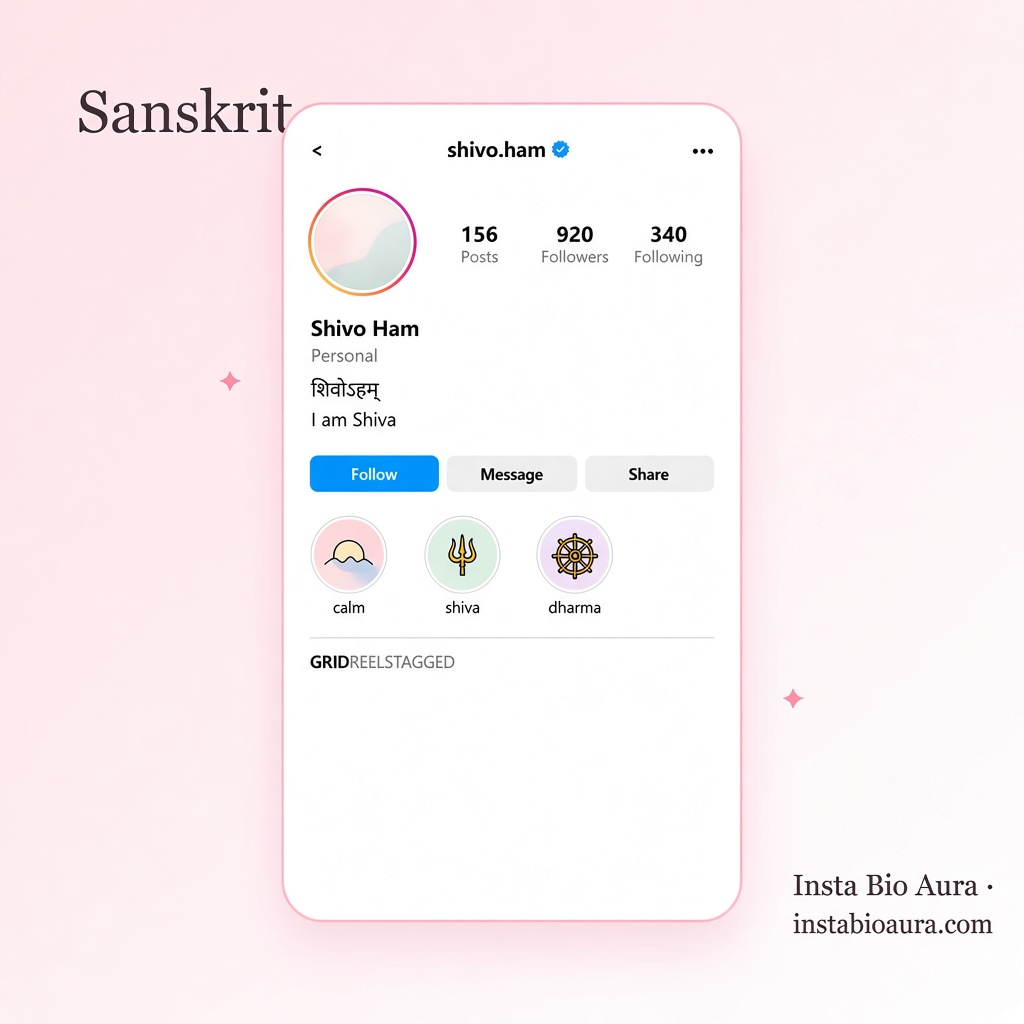 What is verified Sanskrit shlok for Instagram bio