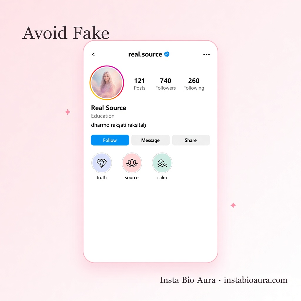 instabioaura.com Reject fabricated Sanskrit Instagram bio lines