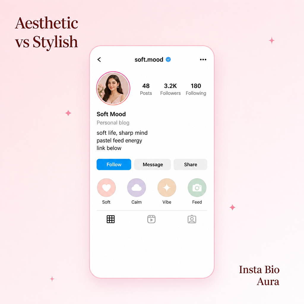 What makes a short aesthetic Instagram bio different from stylish or VIP bios