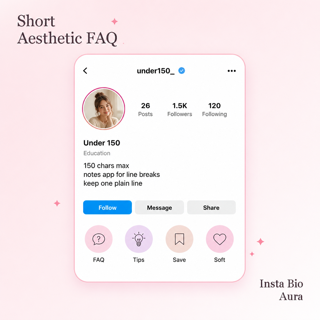 FAQ about short aesthetic Instagram bios character limit and formatting