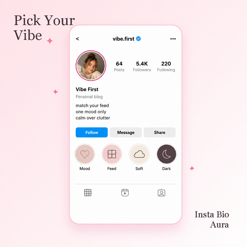 How to pick the right vibe for a short aesthetic Instagram bio